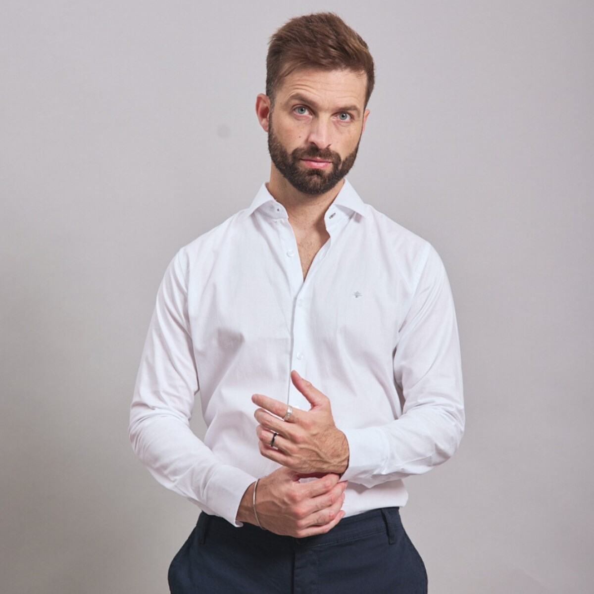 CAMISA LUXURY - BLANCO ESPIGA 
