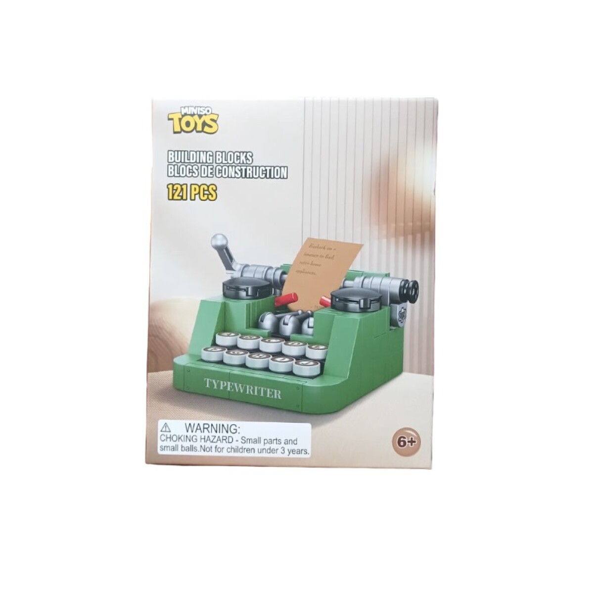 Bloque para armar retro - Máquina de escribir 