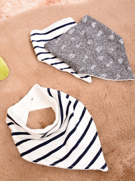 PACK BABERO 3 PCS GRIS OSCURO