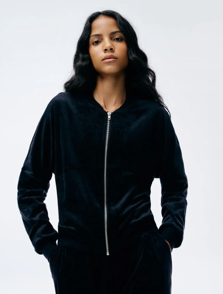 CAMPERA DE FELPA NEGRO
