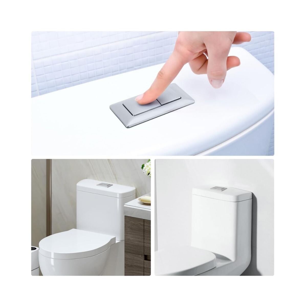 BOTON RECTANGULAR P/VALVULA DE DESCARGA DOBLE K2411 Boton Rectangular P/valvula De Descarga Doble K2411