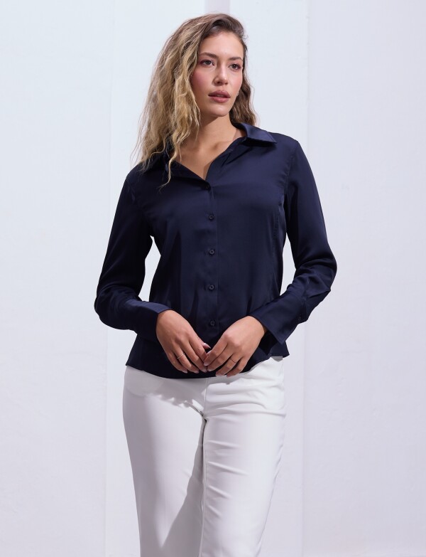 Camisa Saten AZUL