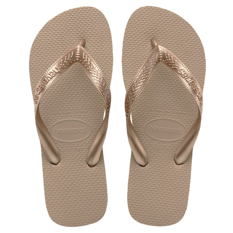 Ojotas Unisex Havaianas Top Rosa - Dorado