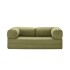 Sofá Sillón Cama ComboHome Teddy Premium 3 Cuerpos Corderoy Verde 1
