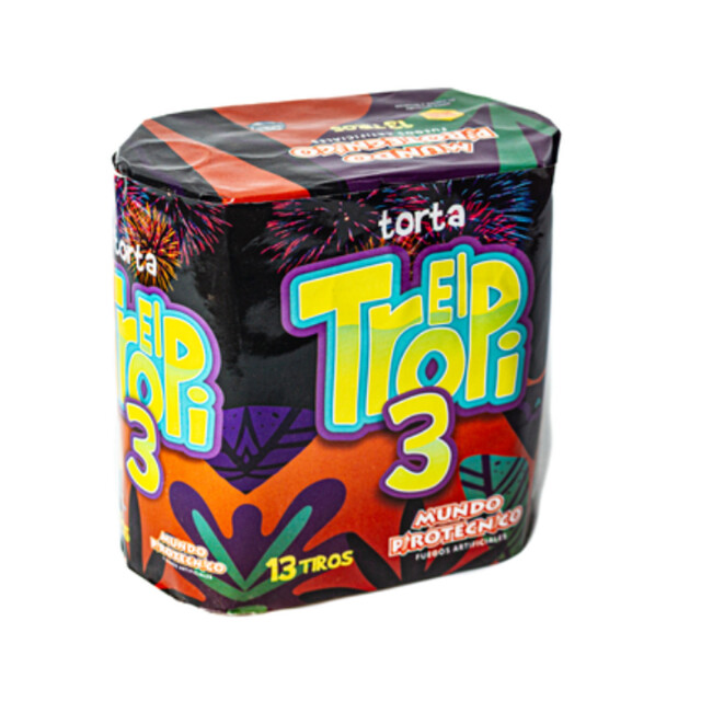 TORTA EL TROPI MUNDO PIROTECNICO 13 Tiros TORTA EL TROPI MUNDO PIROTECNICO 13 Tiros