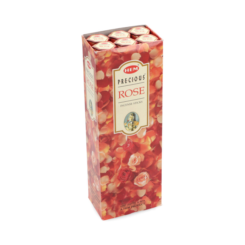 INCIENSO HEM CAJA HEXAGONAL X6 Preciosa Rosa
