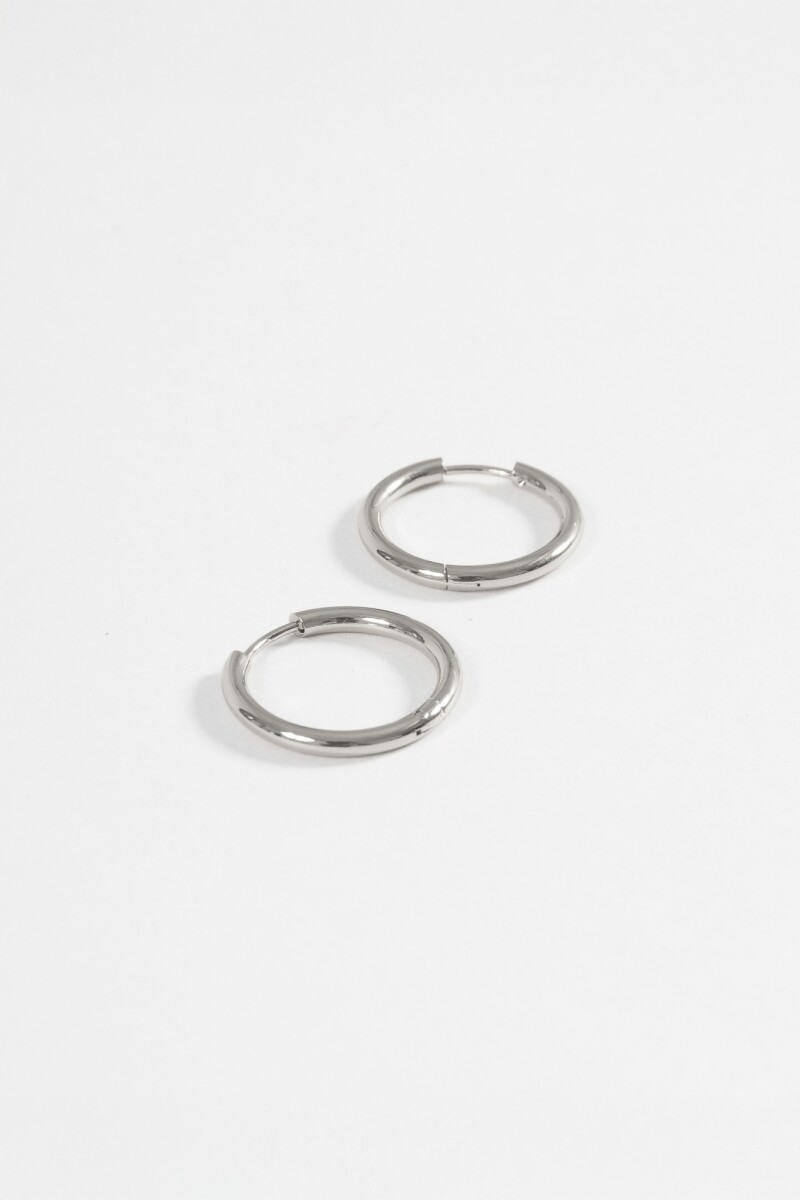 Aros acero medium plateado