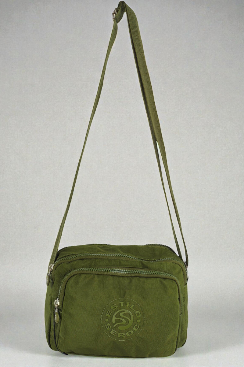 Morral con bolsillos verde