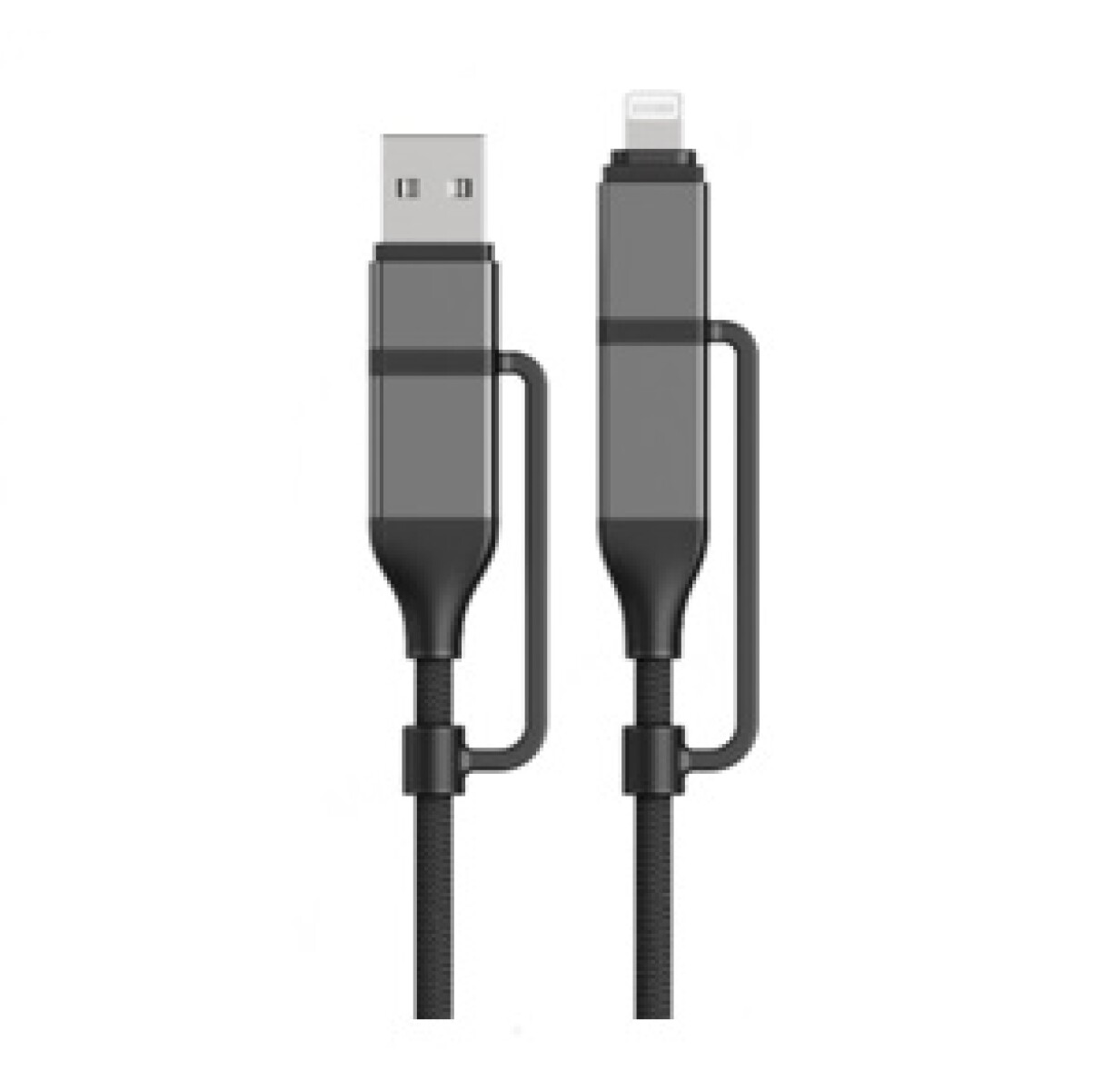 Cable usb 4 en 1 - negro 