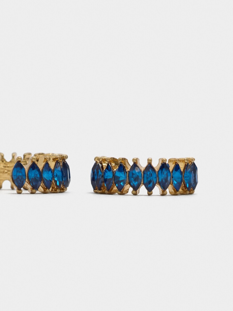 Aros Con Cristales multicolor