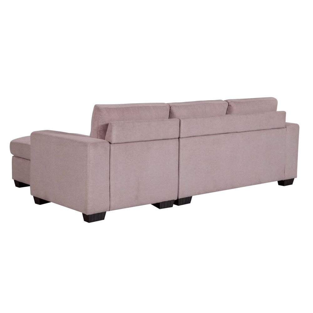 SOFÁ C/CHAISE MÁS DE 4 CUERPOS TELA MARRON DETROIT TAUPE