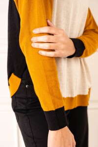 Sweater Color Block Negro