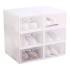 Caja Zapatos Zapatera Transparente Organizador Apilable Color Variante Blanco