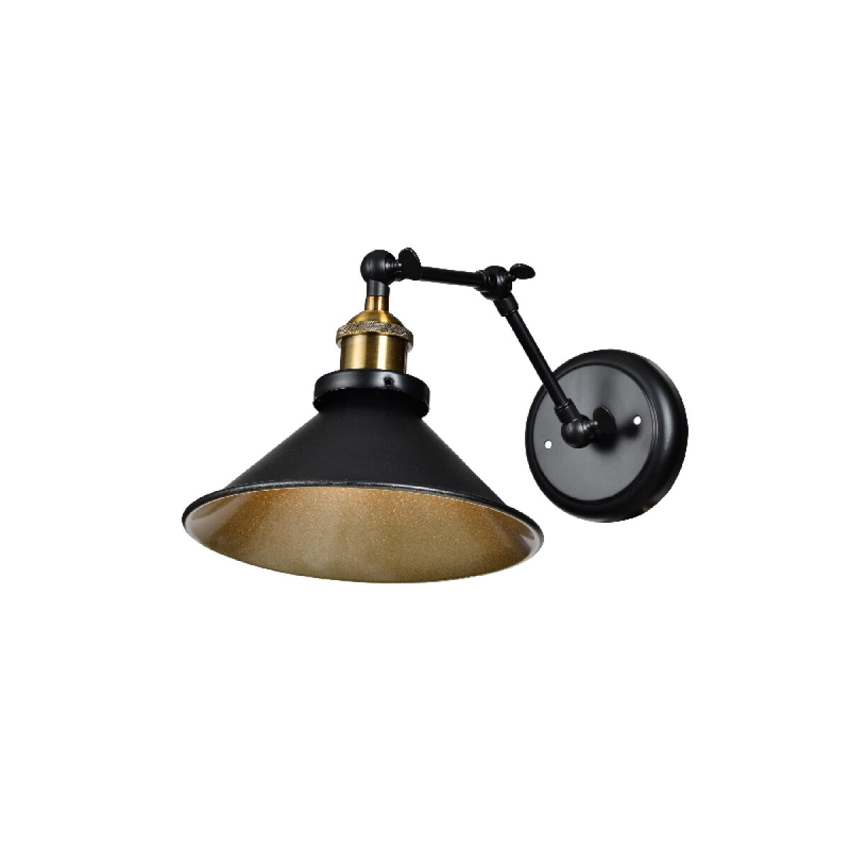227032 Aplique lámpara LED de pared GRAFOS 94 de diseño moderno acero y  aluminio negro pan de oro