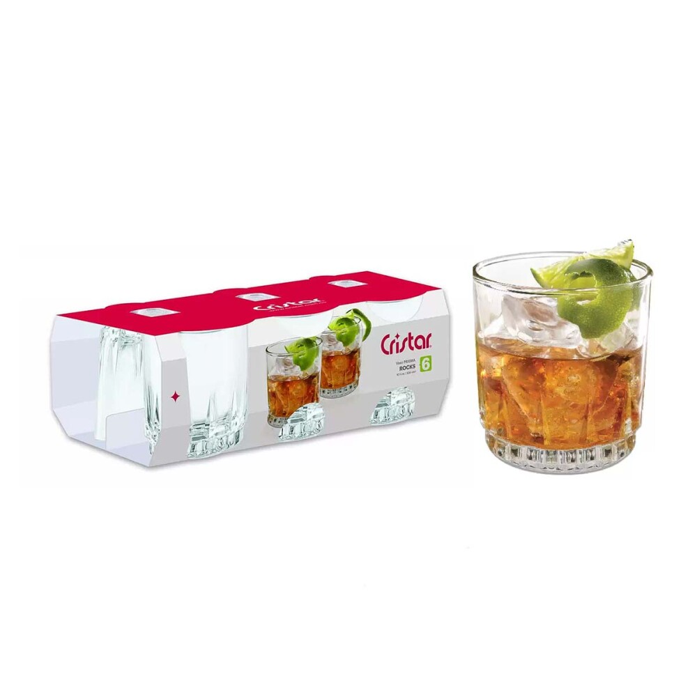 Set vasos Prisma rock 300 ml CRISTAR Set vasos Prisma rock 300 ml CRISTAR