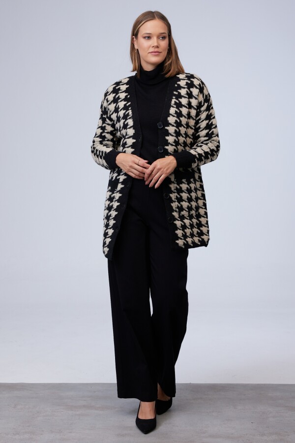 Cardigan Gales NEGRO/BEIGE