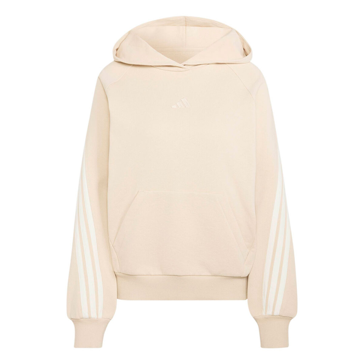Canguro de Mujer Adidas Kit 3 Stripes - Beige - Blanco 