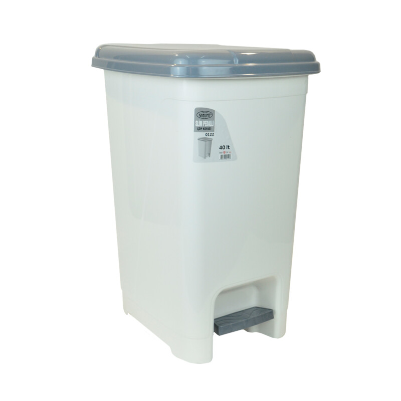 Tarro de residuos 40L con pedal BLANCO