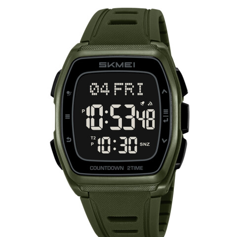 Reloj Skmei 2441AG digital unisex en resina verde militar Reloj Skmei 2441ag Digital Unisex En Resina Verde Militar
