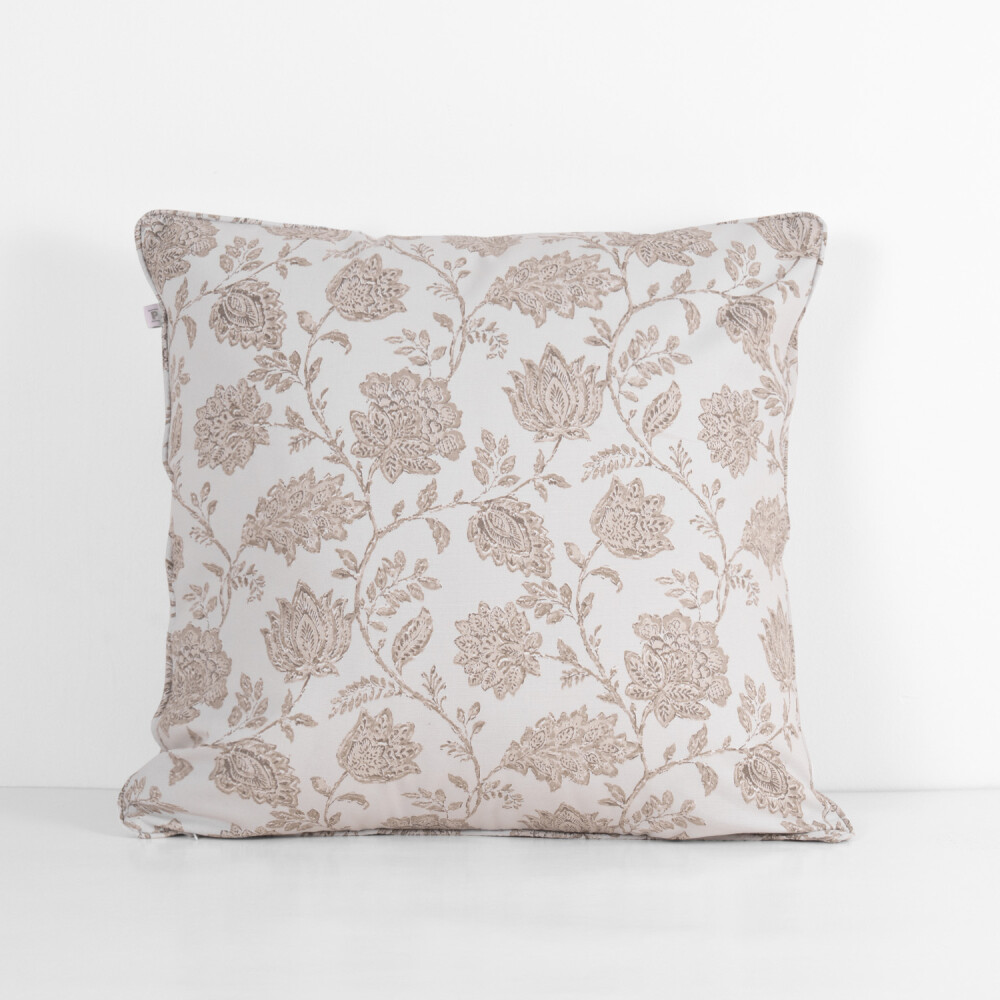 Funda Deco Diseño Flores Beige