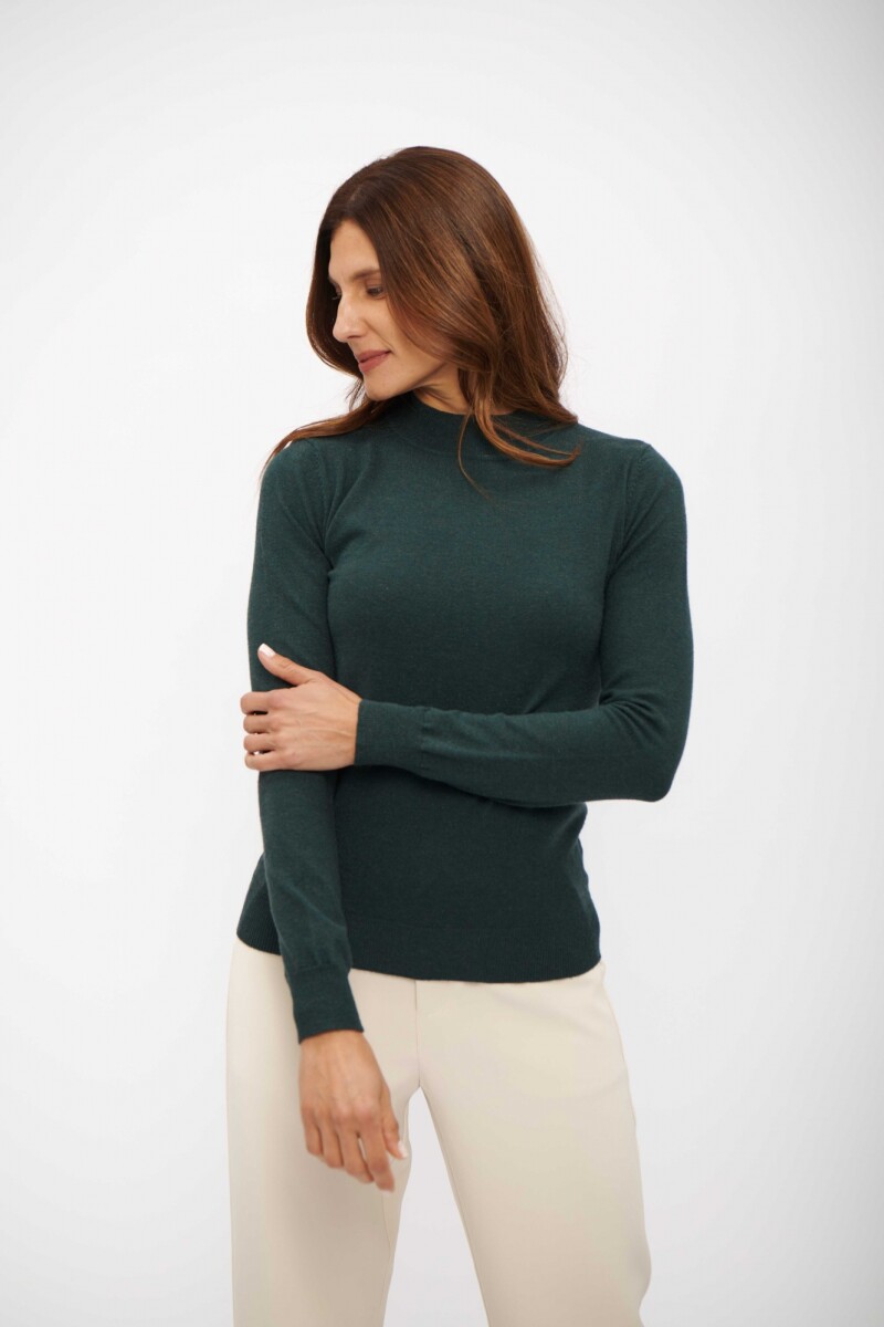 MEDIA POLERA ITALIA VERDE OSCURO