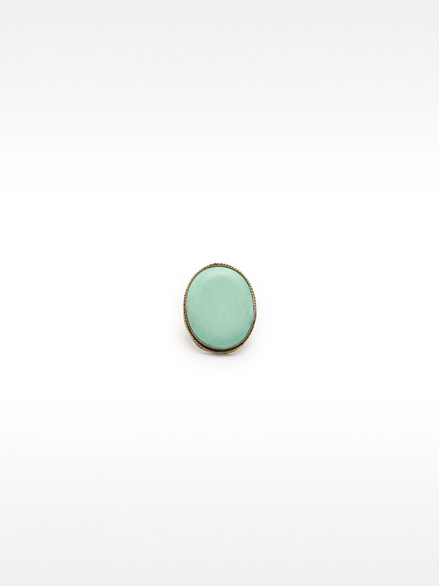 Anillo Maxi Con Piedra azul