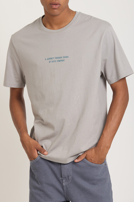T-SHIRT M/C VERZ DIXIE Gris Claro