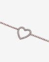 Chokers Strass Choker Corazón Strass - Fucsia Medio