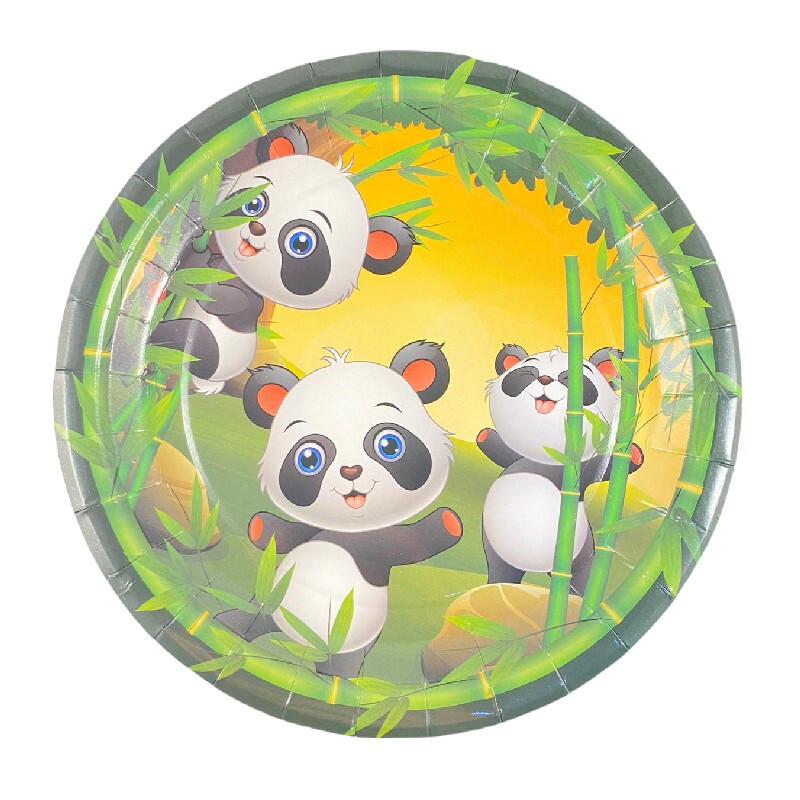 Plato Descartable Oso Panda x10 Plato Descartable Oso Panda x10