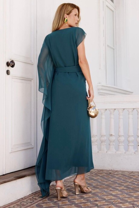 Vestido Gemma Verde Petroleo