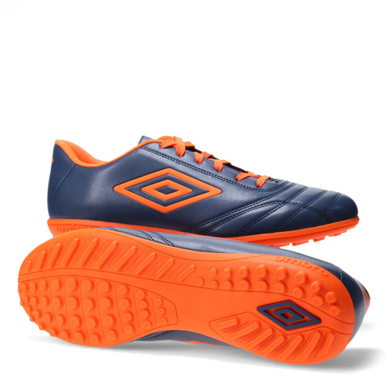 Championes de Fútbol 5 Hombre Umbro Classico II TF Azul Marino - Anaranjado