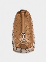 Bolso De Mano Trenzado camel