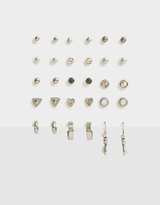 Aros Sets De metal Set De Aros - Plateado