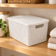 Caja simil ratán 7 lts BLANCO
