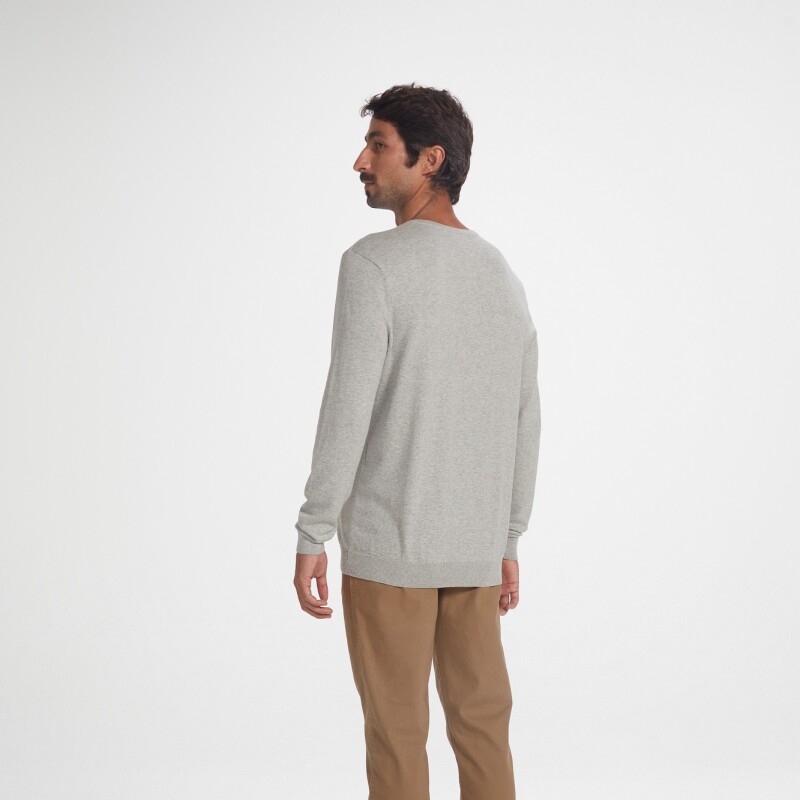 BLUSAO MASCULINO ADULTO (SWEATER) CINZA MESCLA