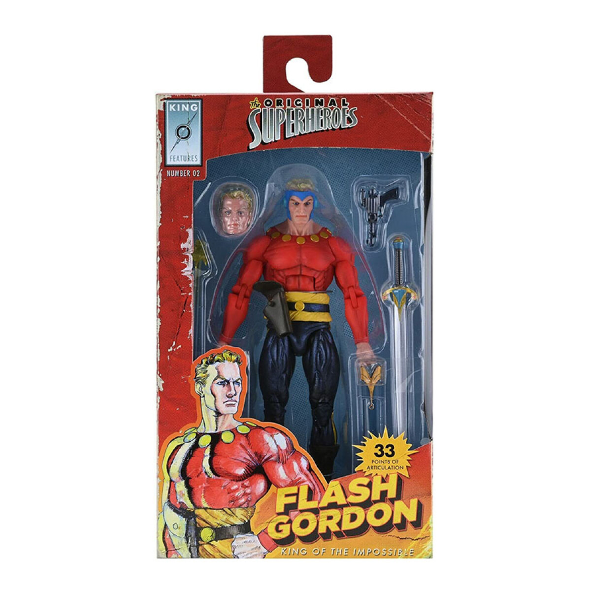 The Original Super Heroes Flash Gordon • Flash Gordon King of the Impossible 7" Scale Figure 