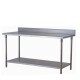 Mesada acero inox con borde 180 cm Flamemax Mesada acero inox con borde 180 cm Flamemax