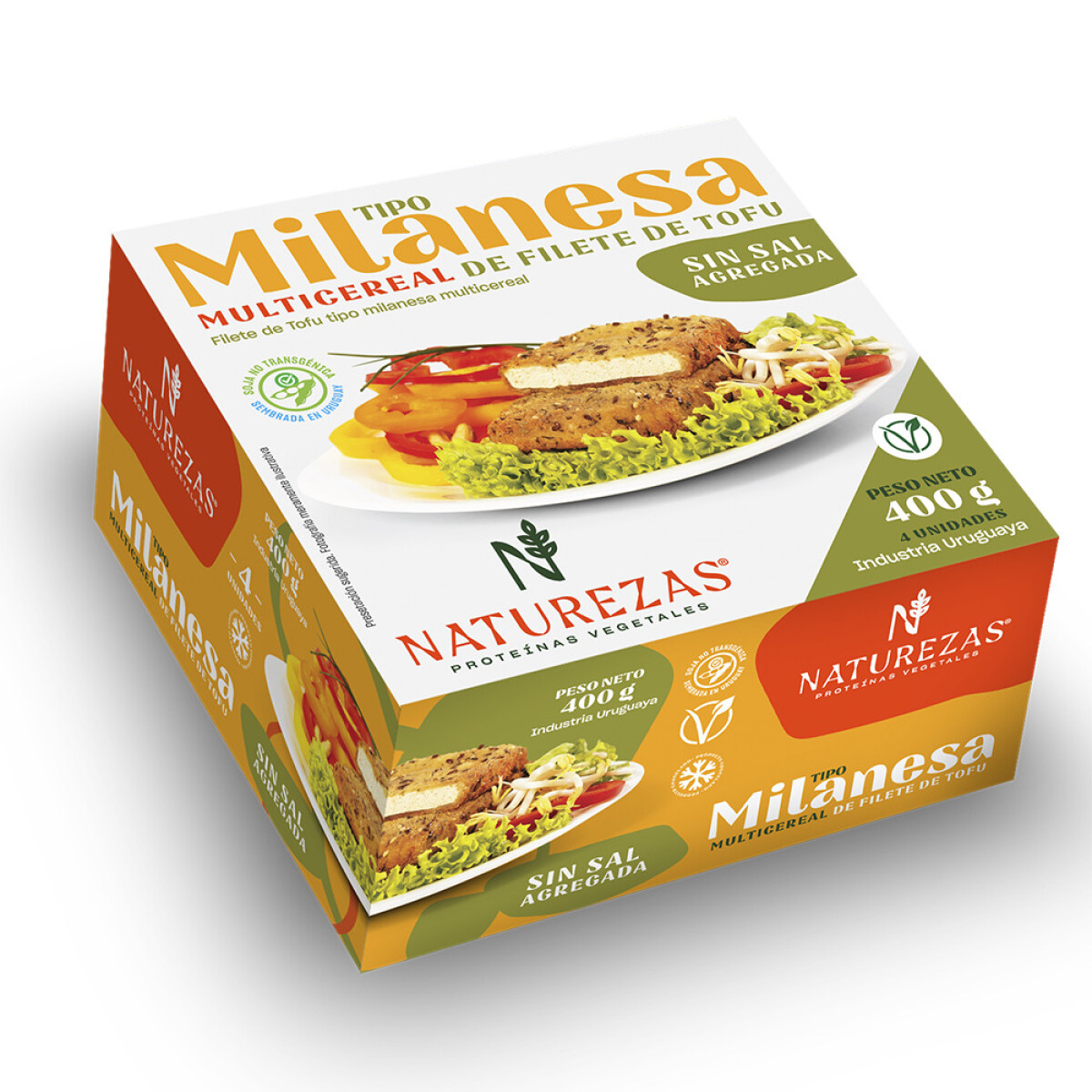 Milanesa multicereal tofu sin sal Naturezas - 4 uds. - 400 gr 