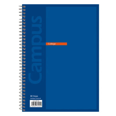 Cuadernola Campus College 80 Hojas A4 Azul