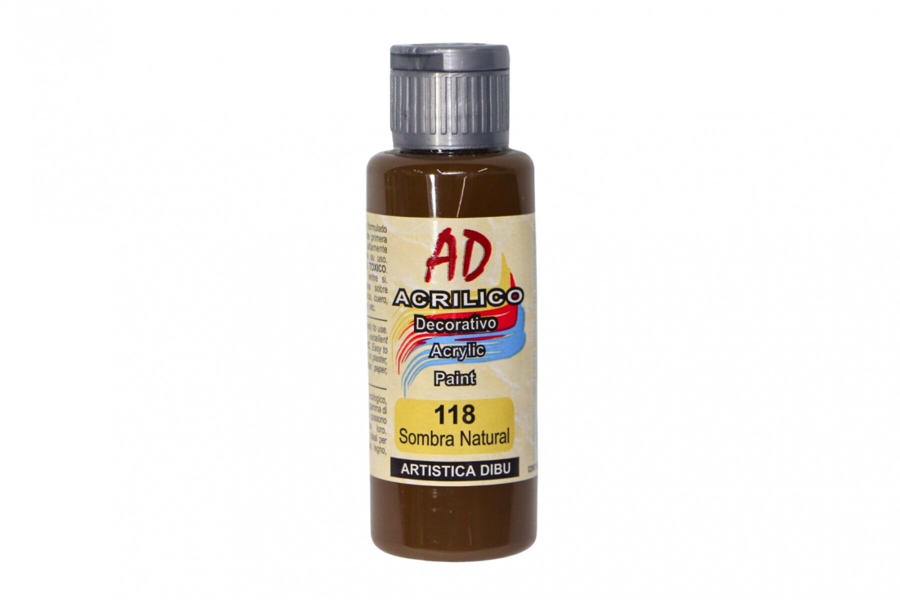 PINTURA ACRILICA ARTISTICA DIBU 60 ML. DIFERENTES COLORES - COLOR SOMBRA NATURAL 118 