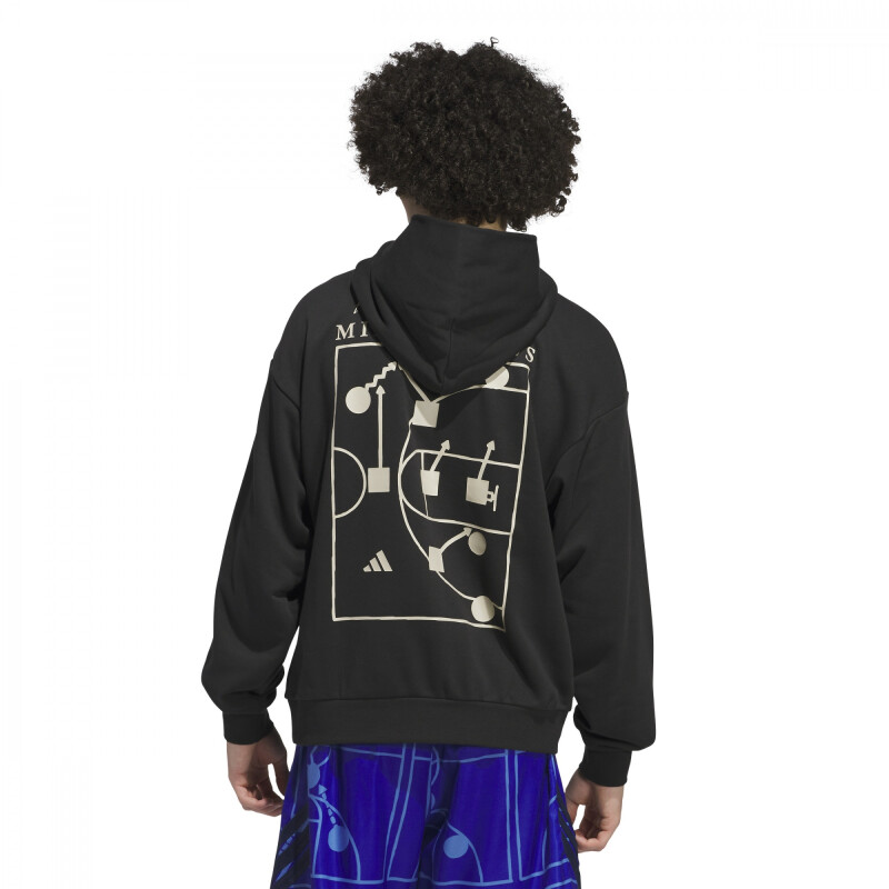 Canguro Basketball ADIDAS SLCT GFX HOODY de Hombre - JC5742 Negro
