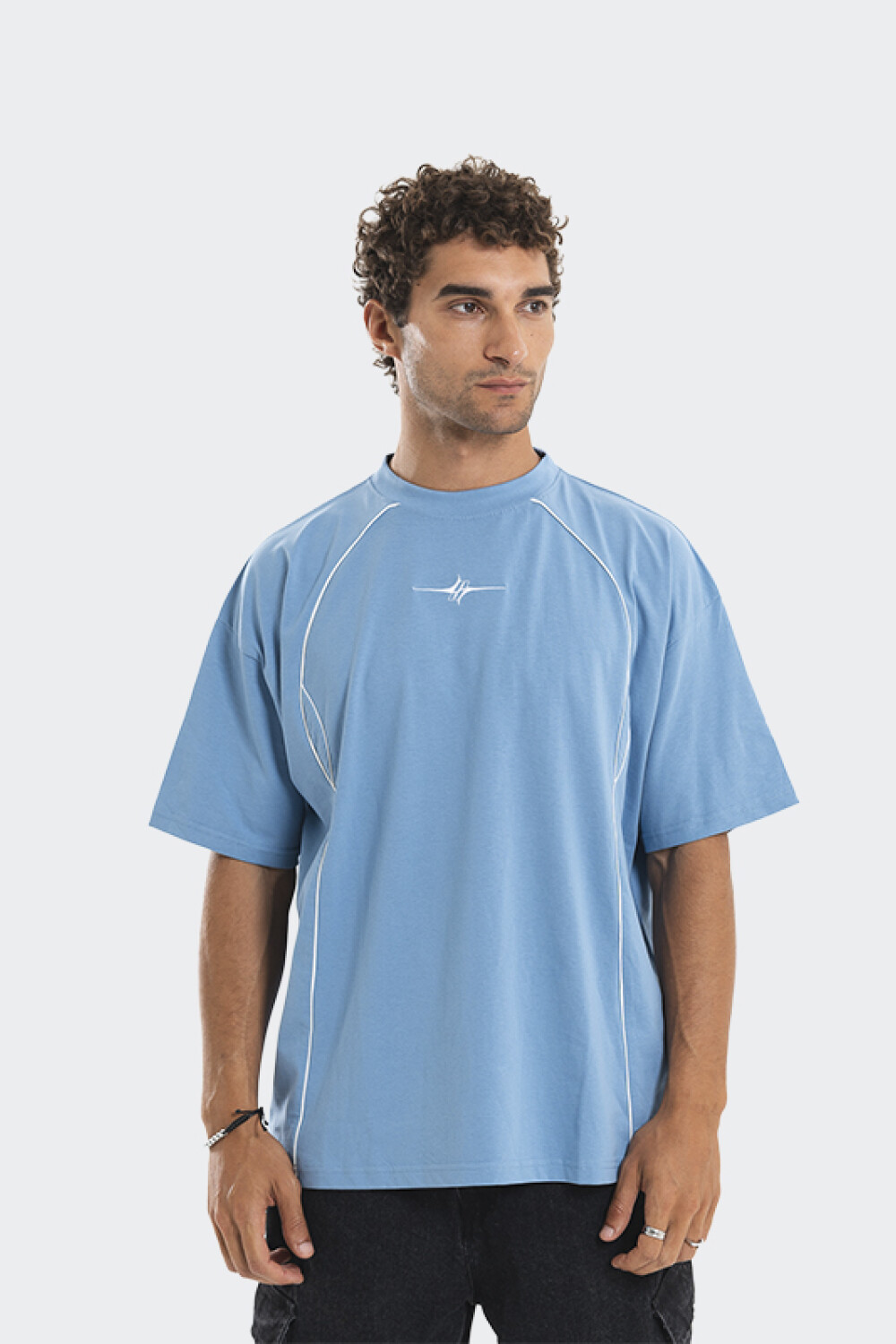 Remera Pulau Glitch Azul