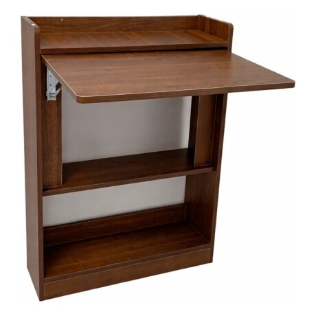 Escritorio plegable con estantes blanco Marron