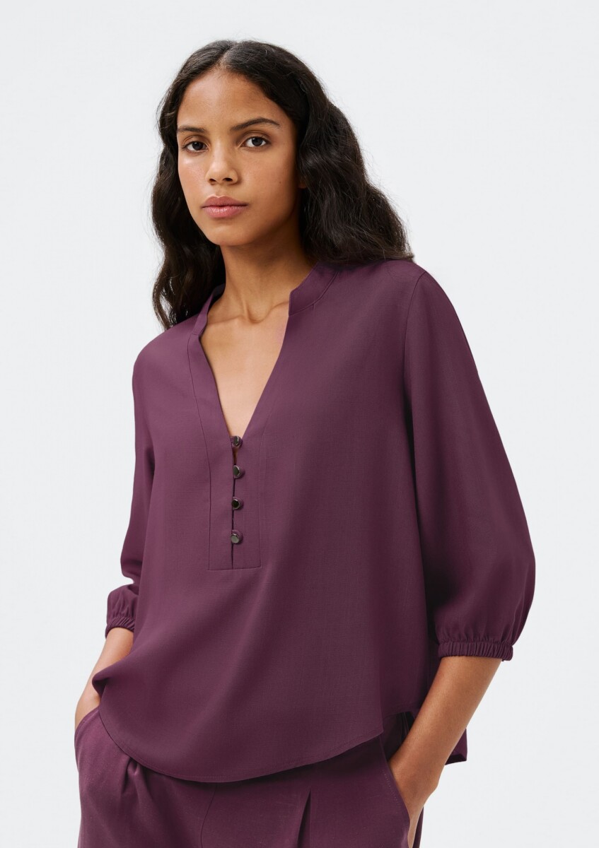 BLUSA FEM - ROXO ESCURO 