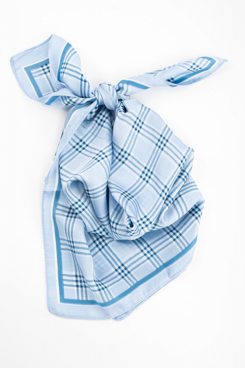 Bandana Cuadros Tartán Azul