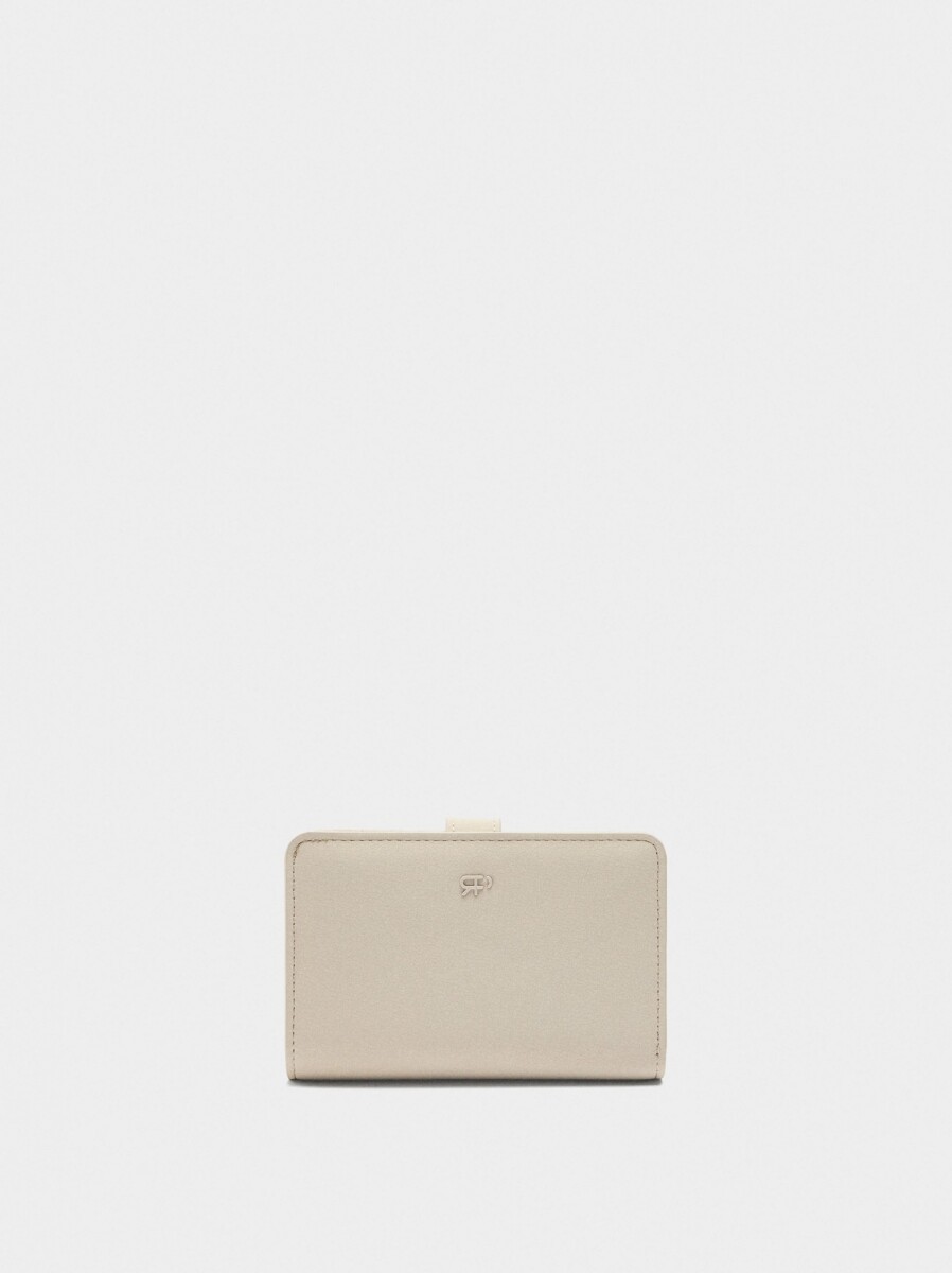 Cartera Con Textura - beige 