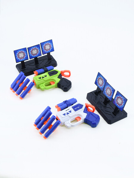 PISTOLA SOFT SHOOT CON OBJETIVO AZUL