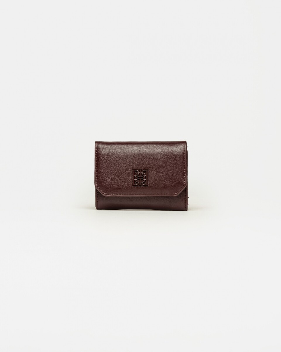 Billetera P&P en efecto cuero - Bordeaux 