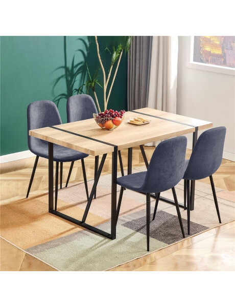 SILLA CHARLA LINO/METAL AZUL JEAN/NEGRO SILLA CHARLA LINO/METAL AZUL JEAN/NEGRO