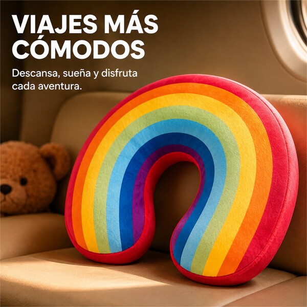 Almohadón Cervical Infantil Arcoíris 30 x 30 cm COLORES